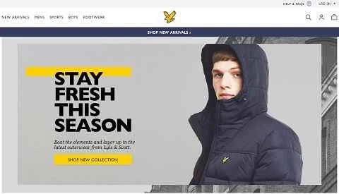 ライル＆スコット スコティッシュ・ゴールデンイーグル・アパレルのウェブサイト