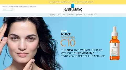 フランスの薬局ブランド、ラ ロッシュ ポゼのカナダのウェブサイト
