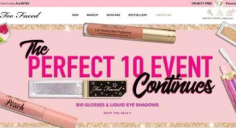 Too Faced Cosmetics公式サイト（米国化粧品ブランドサイト）