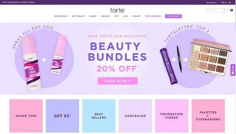 アメリカの化粧品ウェブサイト「タルトコスメティックス」